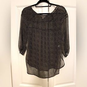 Lauren Conrad black flowy blouse